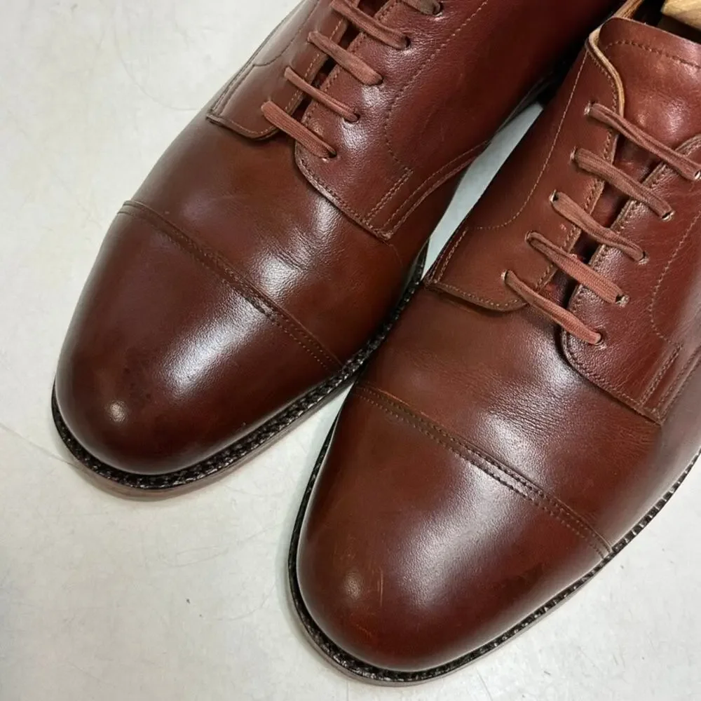 FULLY RESOLED Edward Green Coniston Cap Toe Derby Made in England UK 8.5 US 9.5